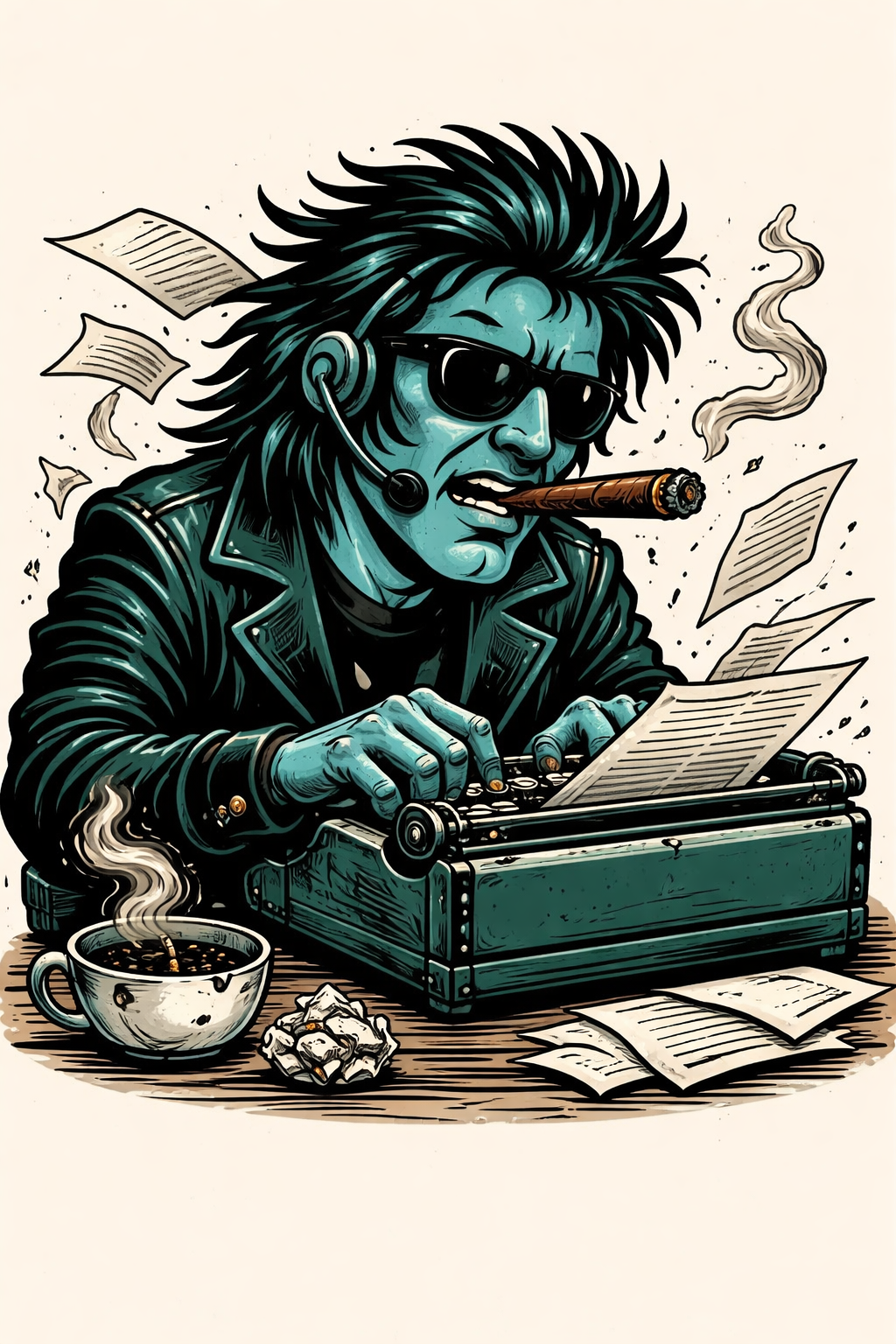 S.D. Overdrive furiously composing